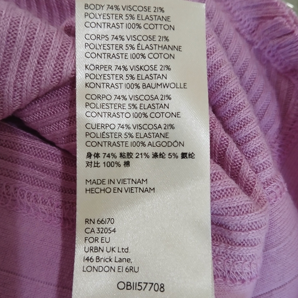 Free People We The Free sz S, L, XL Purple Lilac Racerback Ribbed Henley Tank - Picture 15 of 15